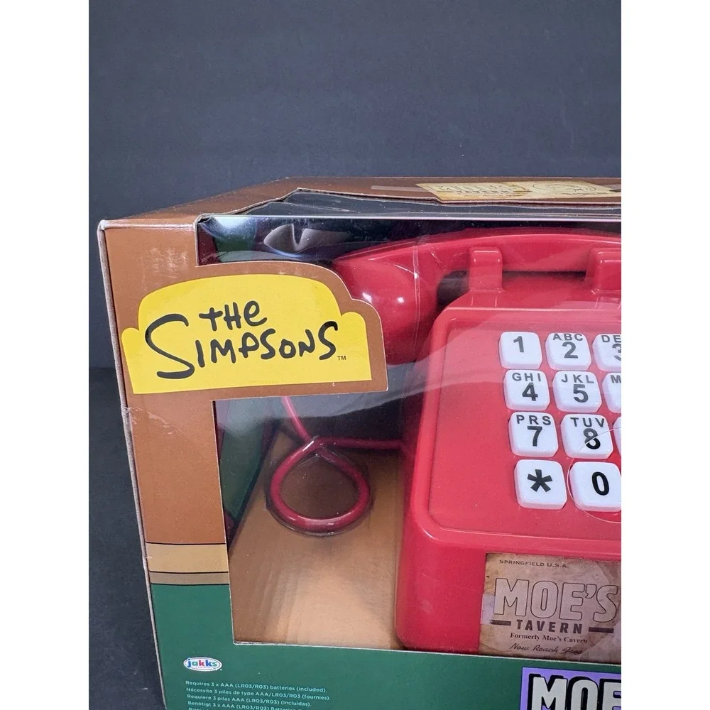 The Simpsons Moe's Tavern Prank Phone JAKKS Pacific 2024 New Box Wear